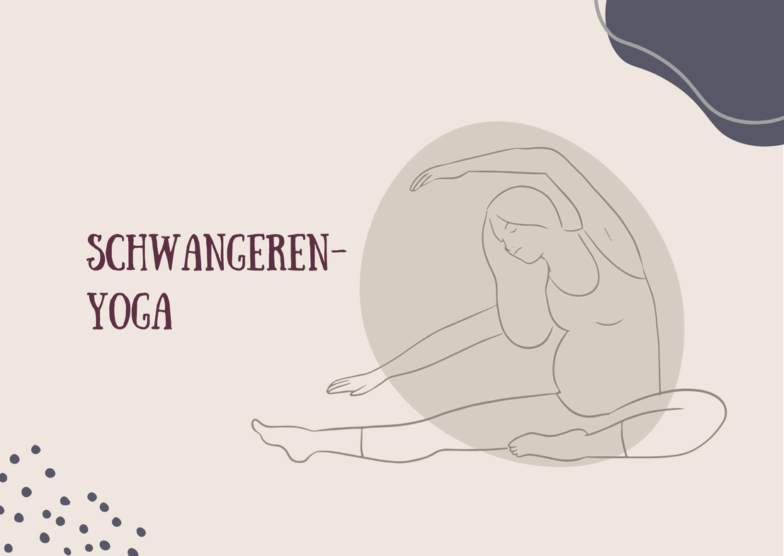 Grafik mit Schwangeren, die Yoga macht